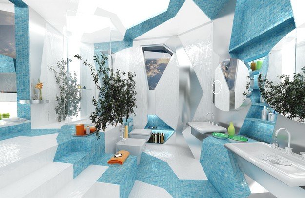 Fantasticna zivo obojena kupatila - dizajn Gemelli Design