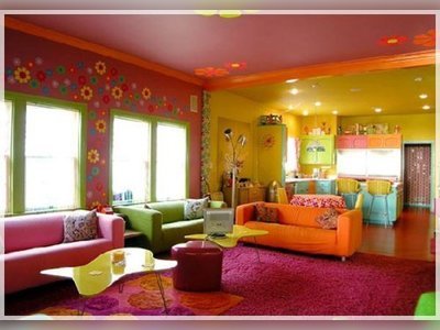 Eye-Catching Colourful Living Room Designs