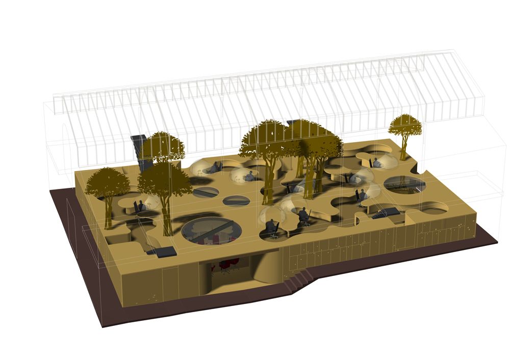 Forest Through the Table by Christian Pottgiesser - Design - Interior Design - Office