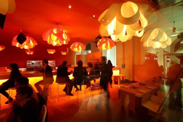LZF Lamps at the Veuve Clicquot Design Lounge in Milan