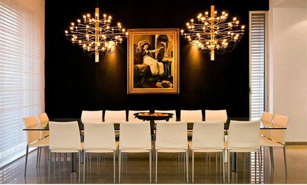 Stylish Modern Black Dining Room, Black And Gold Dining Room Decor