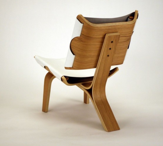 Aesthetically Brilliant Chair Made Of Bent Plywood And Leather - Chair
