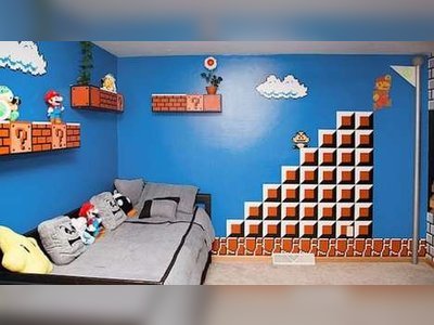 Incredible 'Super Mario' Themed Bedroom by Dustin Carpenter [PHOTOS + VIDEO]