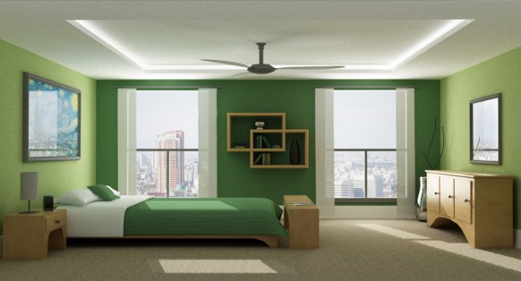 แต่งห้องนอนโทนเขียวสดใส ในสไตล์ Green - ห้องนอน - แบบห้องนอนสีเขียว - สไตล์ Green - ห้องนอนสีเขียว - แต่งห้องนอน