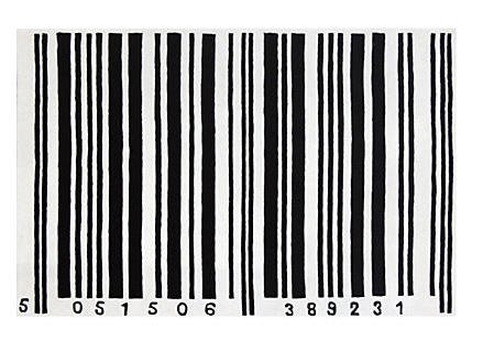 Barcode Rugs, Black / White