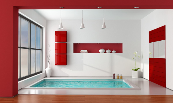 Intensive Red Bathroom Design Ideas [PHOTOS] - Bathroom - Design - Decoration - Ideas