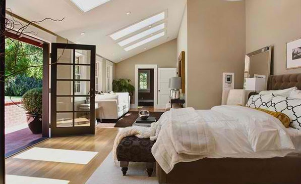 Phòng ngủ có trần nhà mái hình tam giác - Thiết kế - Phòng ngủ - Trần nhà
