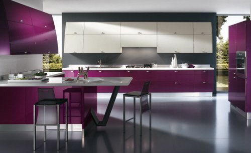 Kitchen Color Trends Abound in Flux by Scavolini
