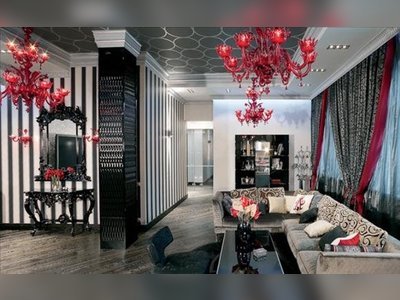 Extremely Glamorous Moscow Apartment in Black & Red