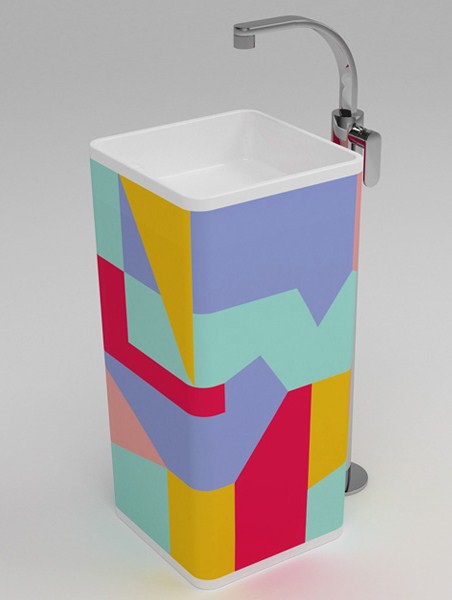 Colored Pedestal Sinks - Monowash sink by Ceramica Flaminia - Ceramica Flaminia - Sinks