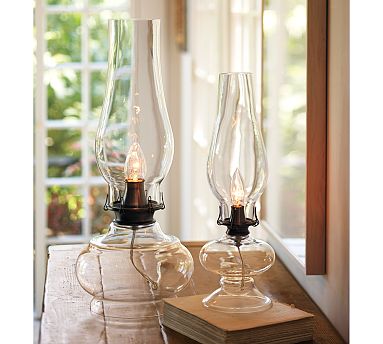 James Glass Kerosene Lamp - Pottery Barn - Lamp - Lighting