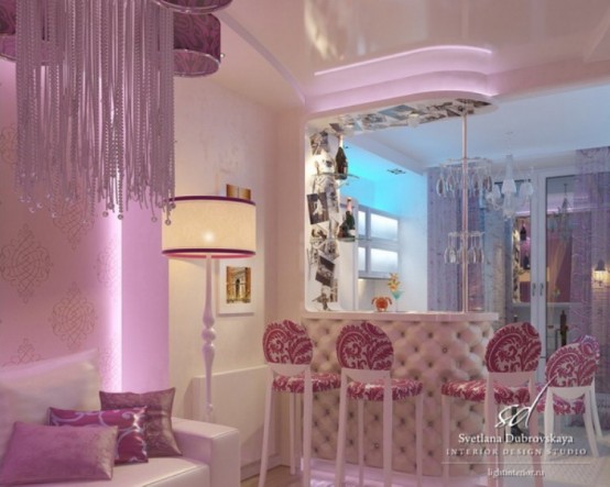 Romantic and Fascinating Girly Space by Svetlana Dubrovskaya - Interior Design - Apartment - Girl Room - Home Interior