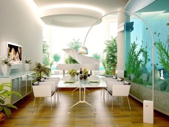 Beautiful Aquariums in Home Interiors