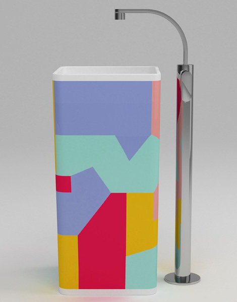 Colored Pedestal Sinks - Monowash sink by Ceramica Flaminia
