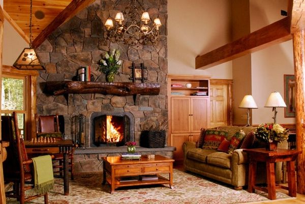 Lò sưởi với mặt lò làm từ gỗ cho phòng khách thêm ấm áp và sang trọng - Trang trí - Ý tưởng - Nội thất - Thiết kế - Xu hướng - Lò sưởi - Mặt lò sưởi - Phòng khách