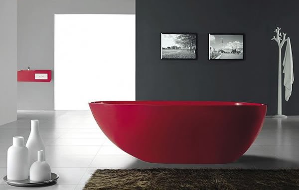 Intensive Red Bathroom Design Ideas [PHOTOS]