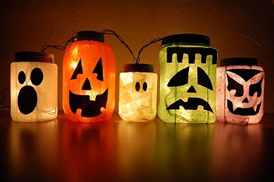 5 Cool Glowing Jack-o-Lantern Jars