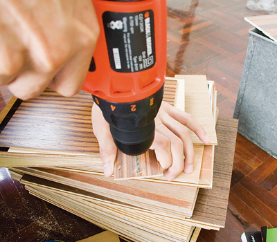 โคมไฟจากเศษไม้อัด - DIY - โคมไฟไม้อัด