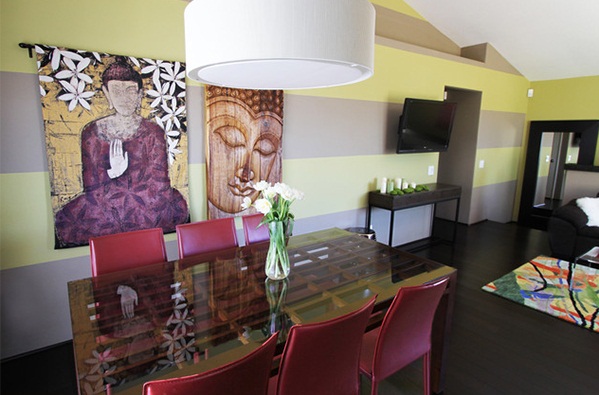 Calming Asian Themed Dining Room, Asian Dining Table Decor Ideas