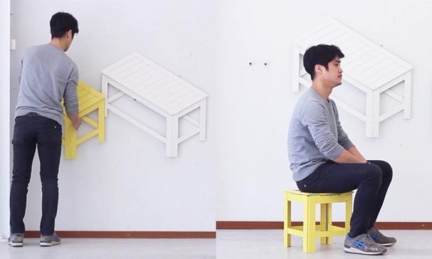 เก้าอี้ประหยัดเนื้อที่ 2D – 3D