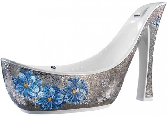 Shoe Mosaic Bathtubs for Glamour Girls by SICIS