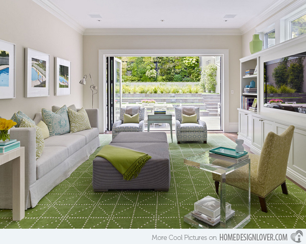 15 ห้องนั่งเล่นสุดน่ารัก ตกแต่งด้วยสีเทาและสีเขียว - ห้องนั่งเล่น - แต่งบ้าน - ไอเดียการตกแต่ง - เทรนด์การออกแบบ - เฟอนิเจอร์ - สีเขียว - สีเทา