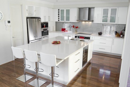 Glossy White Kitchen Design Trend