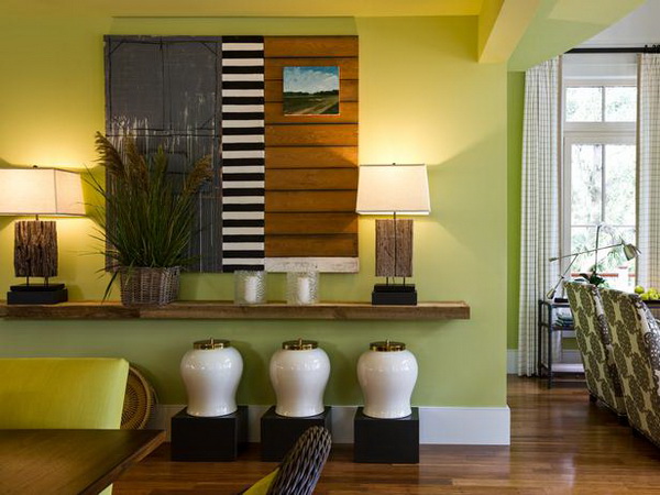 Mẫu phòng ăn mát mắt với màu xanh lá từ HGTV Dream Home - Thiết kế - Phòng ăn