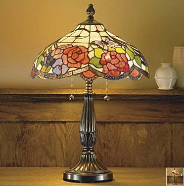 Dale Tiffany® Butterfly and Rose Table Lamp