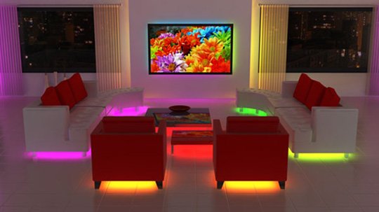 LIT Color-changing LED Tubes to Hide Under Furniture