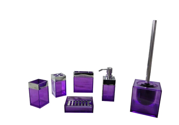 bathroom sets purple