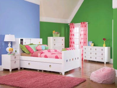 Powell LittleMissMatched™ SketchoRama Bookcase Bedroom Set