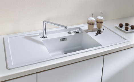 Enclosed Kitchen Sinks with Movable Cutting Boards and Retractable Faucets - new from Blanco - Kitchen - Blanco