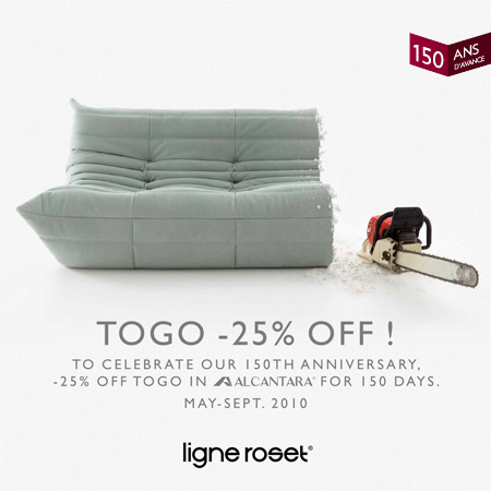 25% off a Togo sofa by Michel Ducaroy at Ligne Roset - Furniture - Promotion - Michel Ducaroy