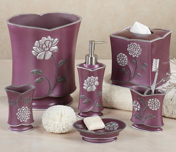 Elegant & Sophisticated Purple Bathroom Accessories