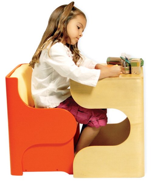 Space Saving Kids Furniture : Pkolino Klick Desk and Chair Set