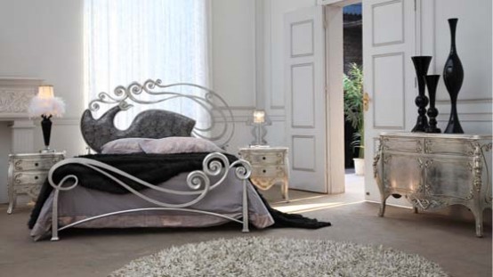 Luxury Metal Bed with Charming Headboard – Phoenix by Stylish - Bedroom - Bed - Stylish