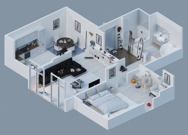 แปลนอพาร์ทเม้น 3D - ตกแต่งบ้าน - บ้านในฝัน - ห้องนั่งเล่น - งานประดิษฐ์ - คอนโดมิเนี่ยม - ไอเดีย - ของแต่งบ้าน - ออกแบบ - ห้องทานอาหาร - ห้องทำงาน - ตกแต่ง - เฟอร์นิเจอร์ - การออกแบบ - สีสัน - สี - ผนัง - ไอเดียเก๋ - โซฟา - แบบบ้านสวย - ไอเดียแต่งห้อง - สไตล์โมเดิร์น - ตกแต่งภายใน - เทรนด์การออกแบบ - แบบบ้าน - ดีไซน์ - บ้านสไตล์โมเดิร์น - บ้านชั้นเดียว
