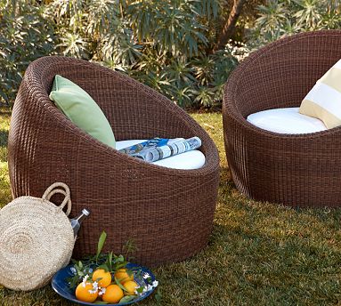 Palmetto All-Weather Barrel Chair - Pottery Barn - Chair - Furniture
