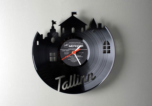 Original Wall Clocks Made From Vinyl Records