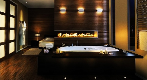 Dream Bathroom Designs With Fireplaces - Fireplace - Design - Ideas - Bathroom