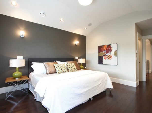 Phòng ngủ nghệ thuật với tường màu đen - Thiết kế - Phòng ngủ
