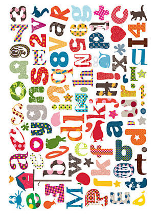 Alphabet Wall Stickers - John Lewis - Wallpaper