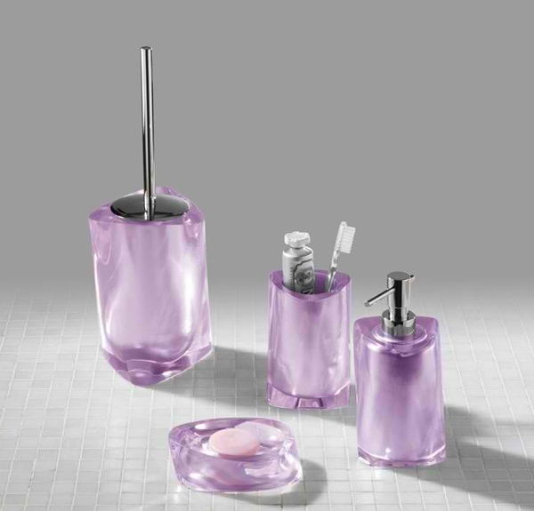 bathroom accessories purple