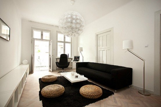 A nice example of a fresh and stylish minimalist space