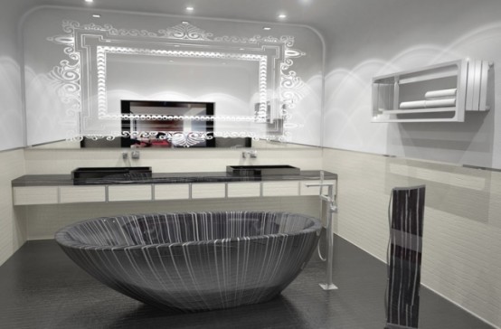 Modern Freestanding Wood Bathtub – Ocean Sailor by Sasso - bathtub - Sasso
