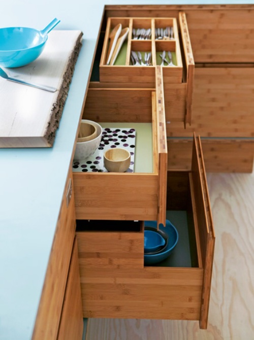 Functional And Unusual Kitchen Set Of Bamboo - Kitchen - Bamboo
