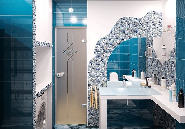Eye-catching Bathrooms with Creative Printed Walls