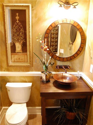 Will Smith gives this guest bathroom the royal treatment.