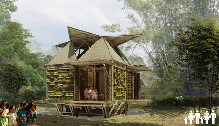 Creative Bamboo Houses Designed To Float When Floods Arrive - Interior Designer - Design - Bamboo House - Design News - H&P Architects - Development